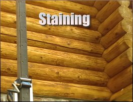 Highland County, Virginia Log Home Staining